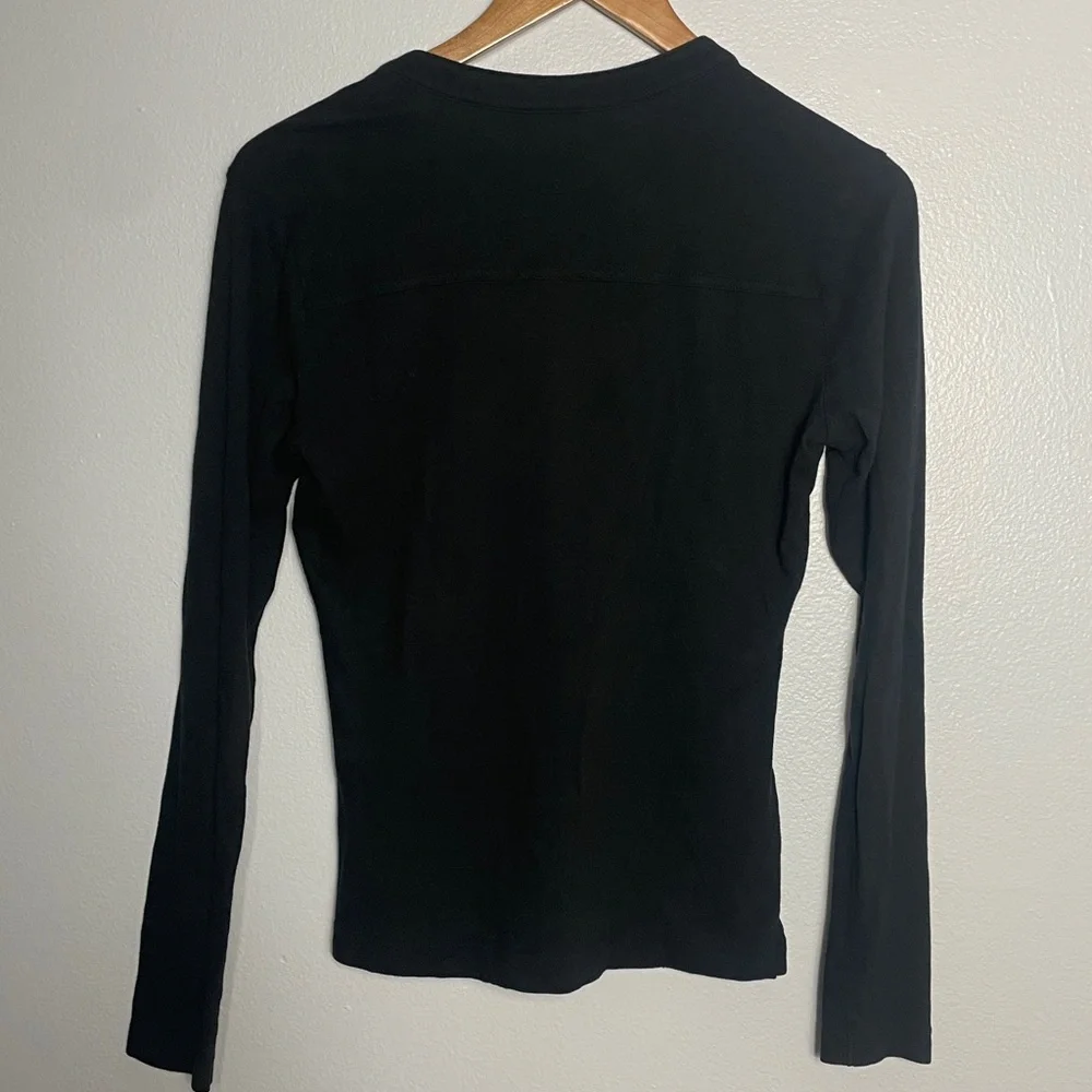 Tory Burch Rommily Black Long Sleeve Shirt Size‎ S